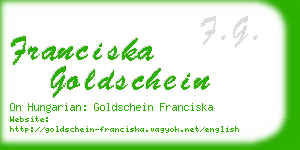 franciska goldschein business card